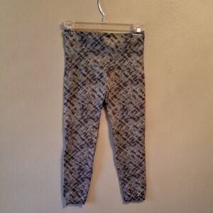 Spanx Black Grey Patterned Leggings